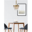 Elegant Lighting Nordic 4-Lights Contemporary Iron and Glass Pendant in Brass