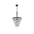 Elegant Lighting Nordic 5-Lights Contemporary Iron and Glass Pendant in Black