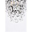 Elegant Lighting Nordic 5-Lights Contemporary Iron and Glass Pendant in Black