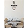 Elegant Lighting Nordic 5-Lights Contemporary Iron and Glass Pendant in Black
