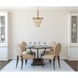 Elegant Lighting Nordic 5-Lights Contemporary Iron and Glass Pendant in Brass
