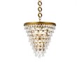 Elegant Lighting Nordic 5-Lights Contemporary Iron and Glass Pendant in Brass
