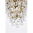 Elegant Lighting Nordic 5-Lights Contemporary Iron and Glass Pendant in Brass