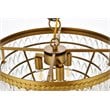 Elegant Lighting Nordic 5-Lights Contemporary Iron and Glass Pendant in Brass
