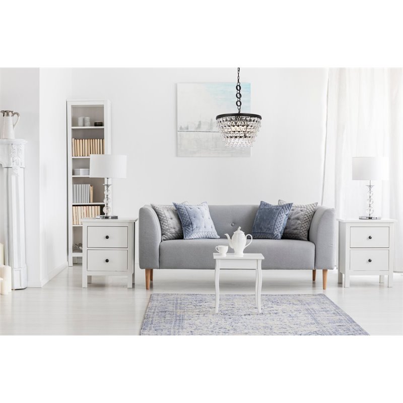 Elegant Lighting Nordic 5-Light Contemporary Iron and Glass Pendant in Black