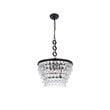 Elegant Lighting Nordic 5-Light Contemporary Iron and Glass Pendant in Black
