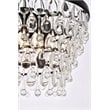 Elegant Lighting Nordic 5-Light Contemporary Iron and Glass Pendant in Black