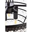 Elegant Lighting Nordic 5-Light Contemporary Iron and Glass Pendant in Black
