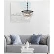 Elegant Lighting Nordic 5-Light Contemporary Iron and Glass Pendant in Black