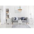 Elegant Lighting Nordic 5-Light Contemporary Iron and Glass Pendant in Brass