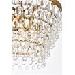 Elegant Lighting Nordic 5-Light Contemporary Iron and Glass Pendant in Brass