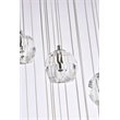 Elegant Lighting Eren 18-Light Stainless Steel and Glass Pendant in Chrome