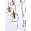 Elegant Lighting Eren 18-Light Stainless Steel and Glass Pendant in Gold