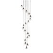 Elegant Lighting Eren 18-Light Stainless Steel and Crystal Glass Pendant - Black