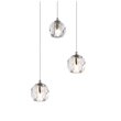 Elegant Lighting Eren 3-Light Stainless Steel and Glass Pendant in Chrome