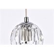 Elegant Lighting Eren 3-Light Stainless Steel and Glass Pendant in Chrome