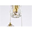 Elegant Lighting Eren 5-Light Stainless Steel and Glass Pendant in Gold