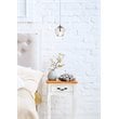 Elegant Lighting Eren 1-Light Stainless Steel and Glass Pendant in Chrome