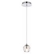 Elegant Lighting Eren 1-Light Stainless Steel and Glass Pendant in Chrome