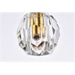 Elegant Lighting Eren 1-Light Stainless Steel and Glass Pendant in Gold