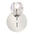 Elegant Lighting Eren 1-Light Stainless Steel and Glass Wall Sconce in Chrome