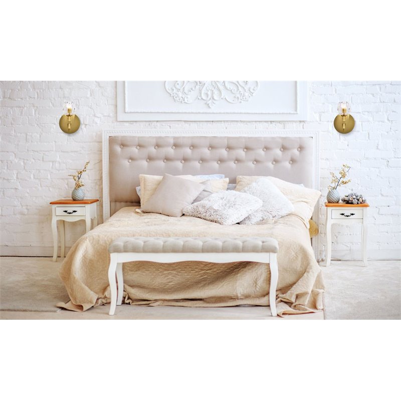 Elegant Lighting Eren 1-Light Stainless Steel and Glass Wall Sconce in Gold