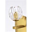 Elegant Lighting Eren 1-Light Stainless Steel and Glass Wall Sconce in Gold