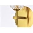 Elegant Lighting Eren 1-Light Stainless Steel and Glass Wall Sconce in Gold