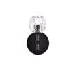 Elegant Lighting Eren 1-Light Stainless Steel and Glass Wall Sconce in Black