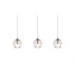Elegant Lighting Eren 3-Light Stainless Steel & Glass Pendant in Chrome