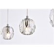 Elegant Lighting Eren 3-Light Stainless Steel & Glass Pendant in Chrome