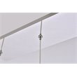 Elegant Lighting Eren 3-Light Stainless Steel & Glass Pendant in Chrome
