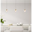Elegant Lighting Eren 3-Light Stainless Steel and Glass Pendant in Gold