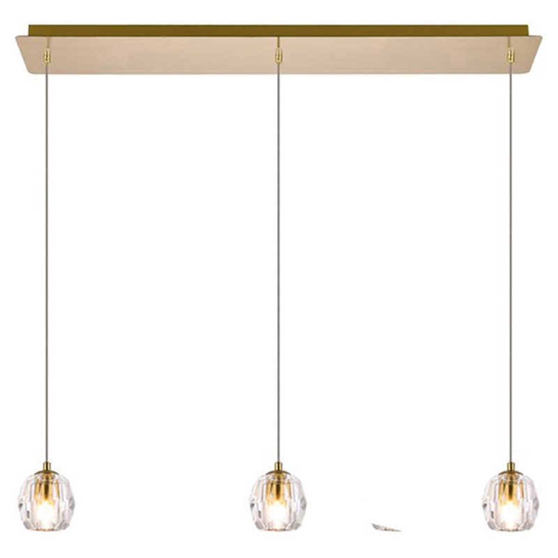 Elegant Lighting Eren 3-Light Stainless Steel and Glass Pendant in Gold