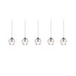 Elegant Lighting Eren 5-Light Stainless Steel & Glass Pendant in Chrome