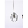 Elegant Lighting Eren 5-Light Stainless Steel & Glass Pendant in Chrome