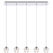 Elegant Lighting Eren 5-Light Stainless Steel & Glass Pendant in Chrome