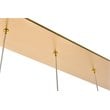 Elegant Lighting Eren 5-Light Stainless Steel and Crystal Glass Pendant in Gold