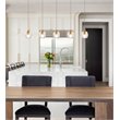 Elegant Lighting Eren 5-Light Stainless Steel and Crystal Glass Pendant in Gold