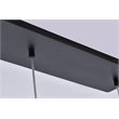 Elegant Lighting Eren 5-Light Stainless Steel and Glass Pendant in Black