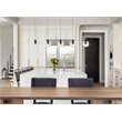 Elegant Lighting Eren 5-Light Stainless Steel and Glass Pendant in Black