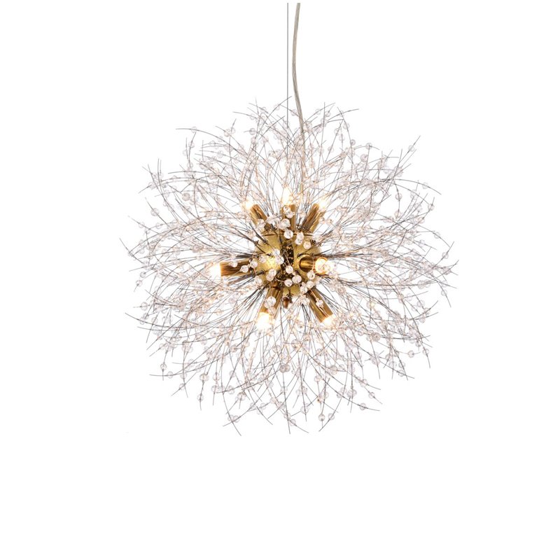 Elegant Lighting Solace 9-Lights Modern Iron Pendant in Gold Finish