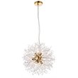 Elegant Lighting Solace 9-Lights Modern Iron Pendant in Gold Finish
