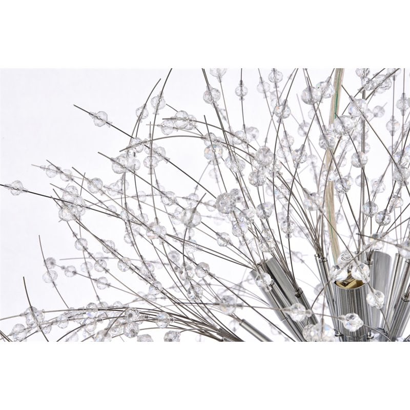 Elegant Lighting Solace 12-Lights Modern Iron Pendant in Chrome