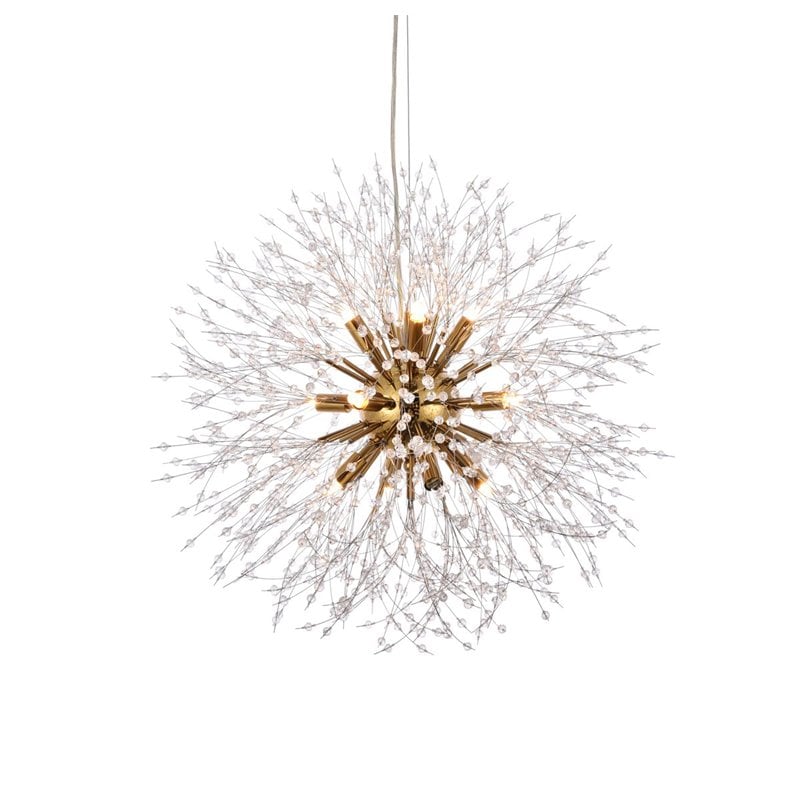Elegant Lighting Solace 12-Lights Modern Iron Pendant in Gold Finish