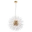 Elegant Lighting Solace 12-Lights Modern Iron Pendant in Gold Finish