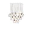 Elegant Lighting Eren 24-Light Stainless Steel and Glass Pendant in Chrome