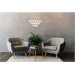 Elegant Lighting Eren 24-Light Stainless Steel and Glass Pendant in Gold