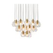 Elegant Lighting Eren 24-Light Stainless Steel and Glass Pendant in Gold