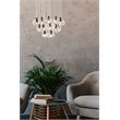 Elegant Lighting Eren 24-Light Stainless Steel and Glass Pendant in Black